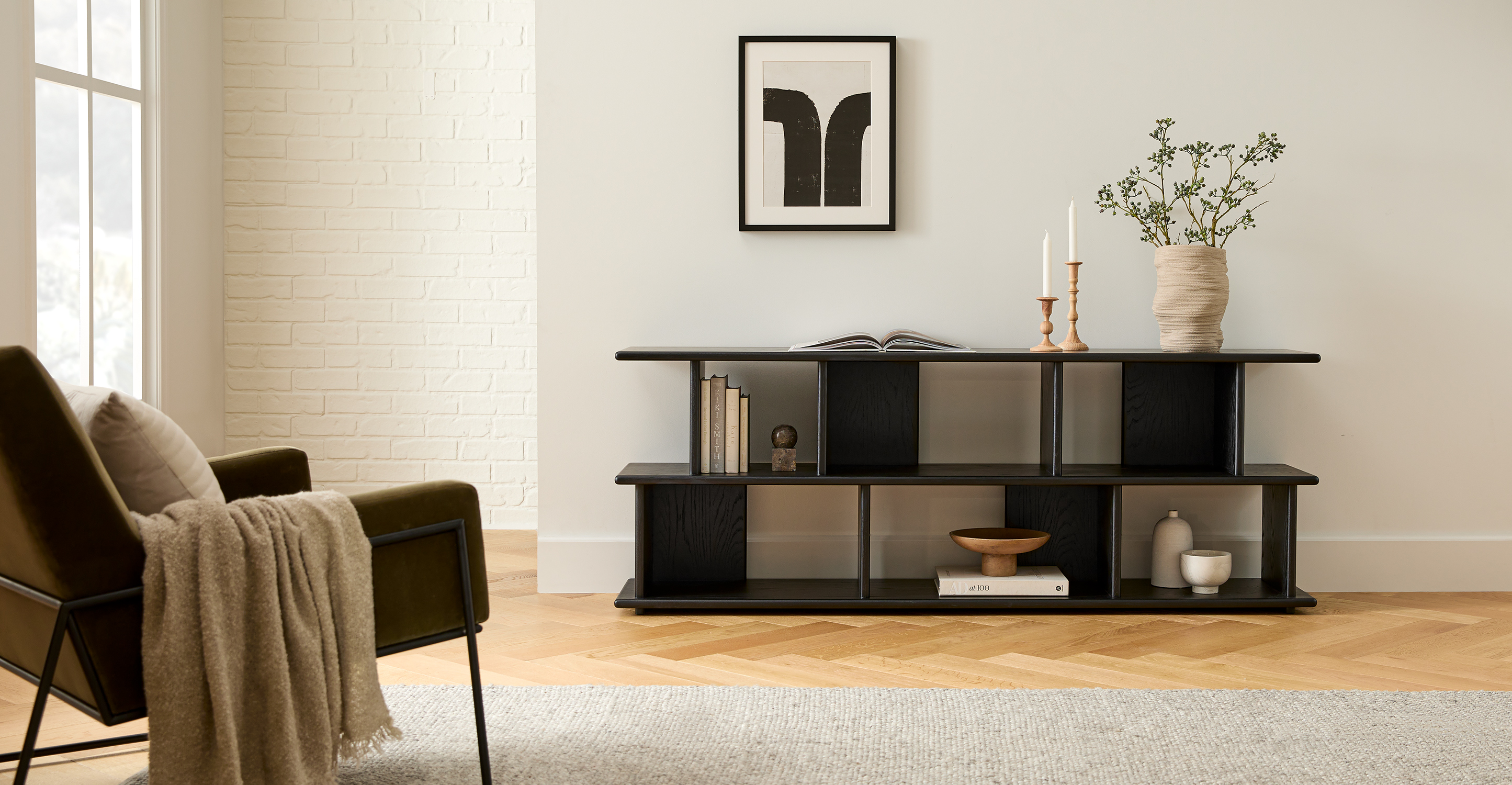 Mueble librero modelo Alicante color negro